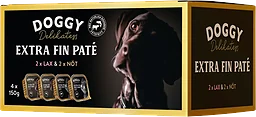 Hundmat Delikatesspaté Nöt Lax 4-p Delikatess