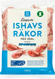 Ishavsräkor med Skal 90/120 Frysta