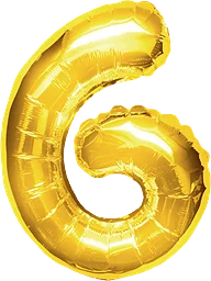 Folieballong Guld 6 100cm