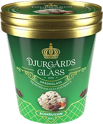 Gräddglass Romrussin