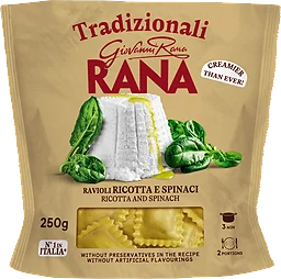 Ravioli Ricotta E Spinaci Färsk Pasta