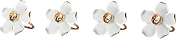 Servettringar Flower 4-pack