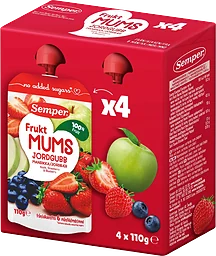 Barnmat Fruktmums jordgubb 6m 4-p