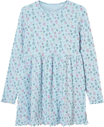 Ribklänning ljusblå 98/104