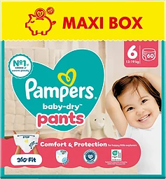 Byxblöjor Baby Dry Pants Strl 6 13-19kg Maxi 60-p