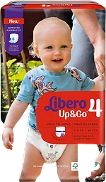 Byxblöjor Up&Go Strl 4 7-11kg 44-p Miljömärkt