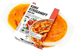 Färdigmat Korvstroganoff med Ris
