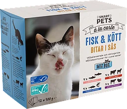 Fisk & Kött Mixbox Kattmat 12-pack Sås