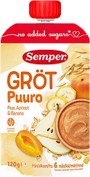 Gröt med päron, aprikos & banan 6m