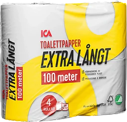 Toalettpapper Extra långt 100m 4 Styck