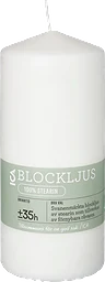 Blockljus vit stearin 15cm