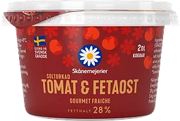 Crème fraiche Gourmet Soltorkad Tomat & fetaost 28%
