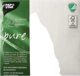 Servetter Vit 33cm 50-pack