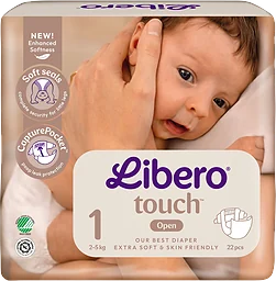 Touch 1 2-5kg Öppna Blöjor