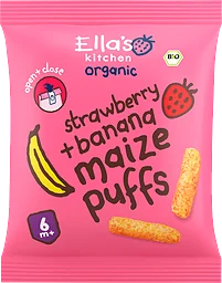 Jordg/banan Majspuffar Från 6 Månader