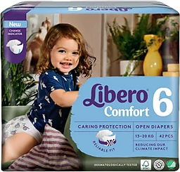 Blöjor Comfort Strl 6 13-20kg 42-p Miljömärkt