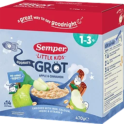 Godnattgröt äpple & kanel 1år 14p 470g