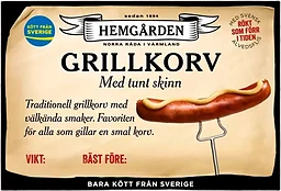 Grillkorv Tunt Skinn