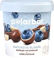 Blåbär i vit choklad / mörk ch