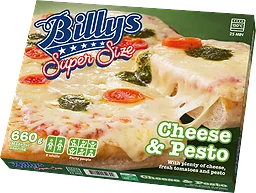 Cheese & Pesto Pizza Super Size Fryst
