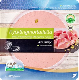 Med Pistage Kycklingmortadella Skivad