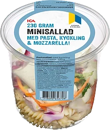Minisallad med Pasta Kyckling och Mozzarella