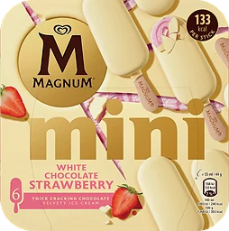 Strawberry White Mini Glasspinnar