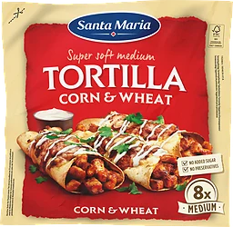 Tortilla Majs & Vete Medium 8-pack
