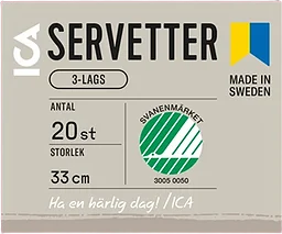 Servett 33cm vinröd 20-p