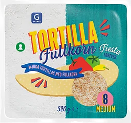 Tortilla Fullkorn Medium 8-pack