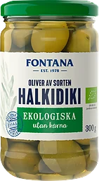 Oliver Halkidiki utan kärna Ekologisk 300g