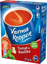 Soppa Tomat & Basilika Varma Koppen 61g