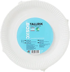 Tallrik Vit 23cm 50-p
