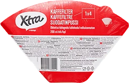 Kaffefilter Oblekt 1x4 200-pack