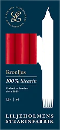 Kronljus Röd 4-pack