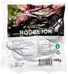 Förkokta klyftade Rödbetor Klass 1