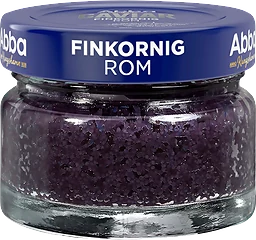 Rom svart finkornig
