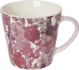 Mugg Fleur rosa/vit