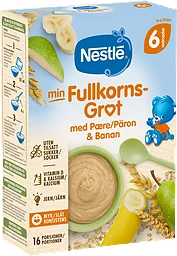 Fullkornsgröt Päron Banan Från 6 Månader