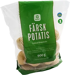 Potatis Färsk Tvättad Klass 1