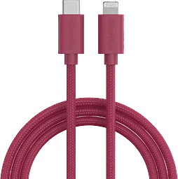 USB-C till Lightning 2m vinröd