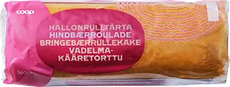 Hallonrulltårta