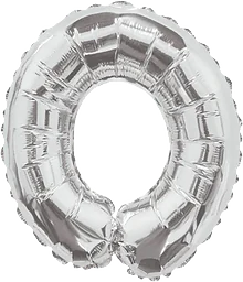 Folieballong Silver 0 100cm