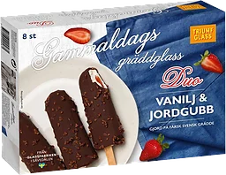 Glasspinnar Vanilj & jordgubb 8-pack