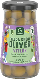 Gröna Oliver med Vitlök
