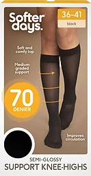 Knästrumpa Support Svart 37/40 1-pack