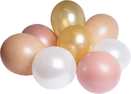 Ballong guld/rosa mix 8-p