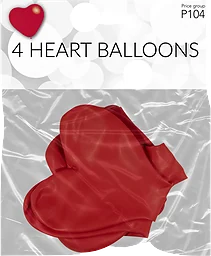 Ballong hjärta röd