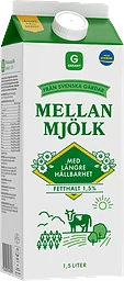 Mellanmjölk Längre Hållbarhet