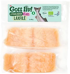 Lax i portionsbitar Fryst 2-p KRAV